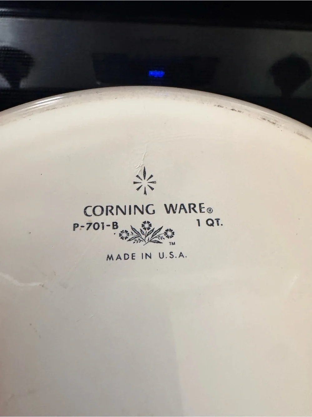 Vintage CorningWare Green P-701-B 1 Qt Casserole Dish w/ Original Glass Lid